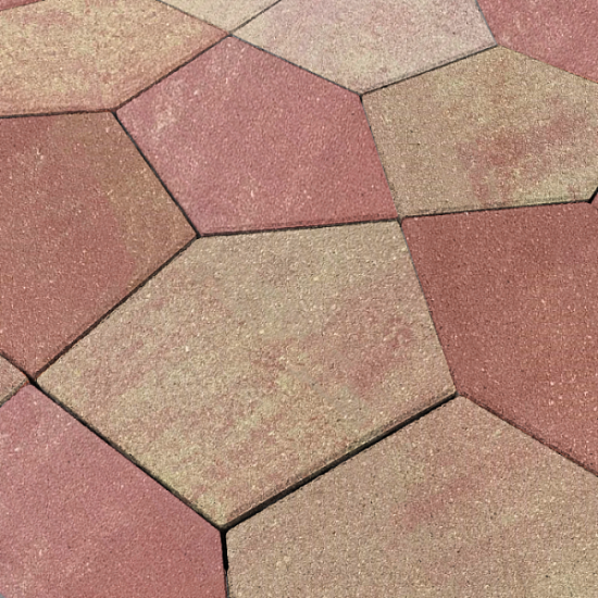 Тротуарная плитка КВИНТА 3П8Ф КОЛОРМИКС №1 Рассвет Нобетек 80 мм